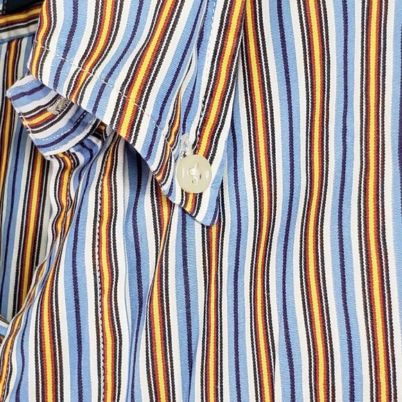Polo Ralph Lauren Shirt Oxford Mens Large Multicolor Stripe LS Button Down - Picture 6 of 10